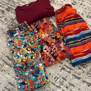 LuLaRoe Bundle 3 Leggings 1 Shirt